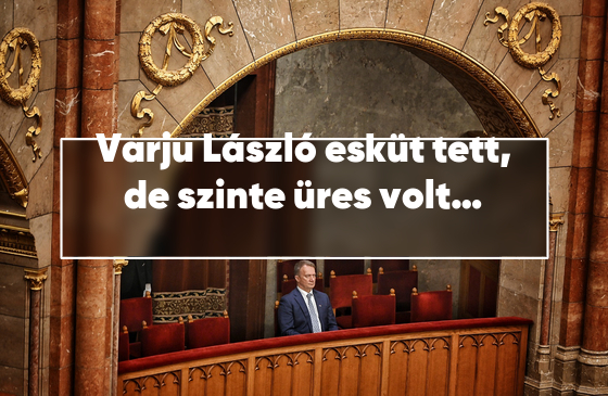 Varju László esküt tett, de szinte üres volt a Parlament