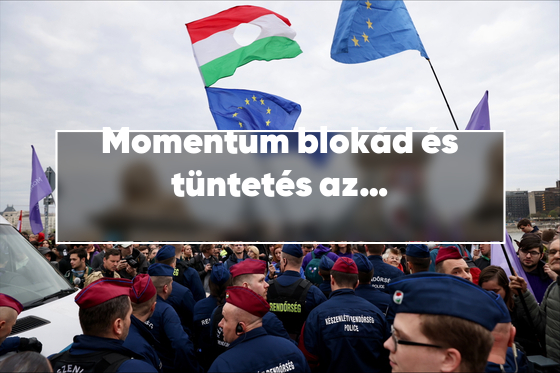 Momentum blokád és tüntetés az Alaptörvény 15. módosítása ellen